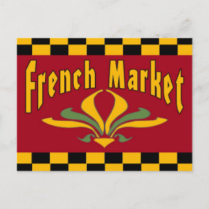 Pancarte du Marché Français Carte Postale