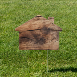 Pancarte Jardin de la maison en bois en blanc