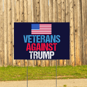 Pancarte Les vétérans contre Donald Trump