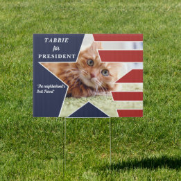 Pancarte Photo Pet Cat Élection Présidentielle 2024 Candida