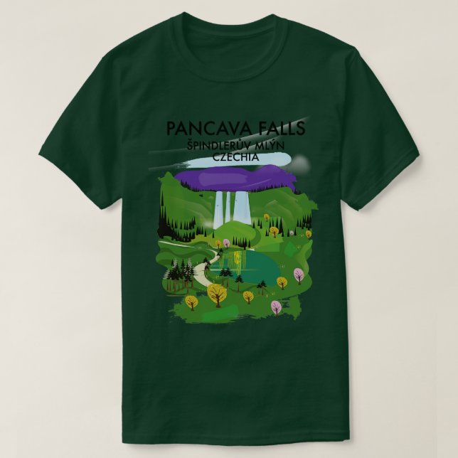Pancava Falls pindlerv Million Tschechien Reisepla T-Shirt (Design vorne)