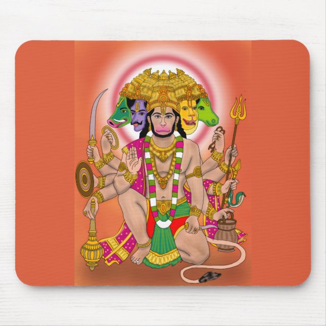 Panchmukhi Hanuman Mouse Pad Mousepad (Vorne)