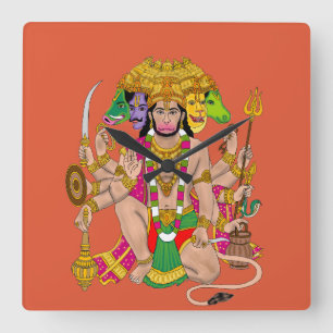 Panchmukhi Hanuman Wanduhr