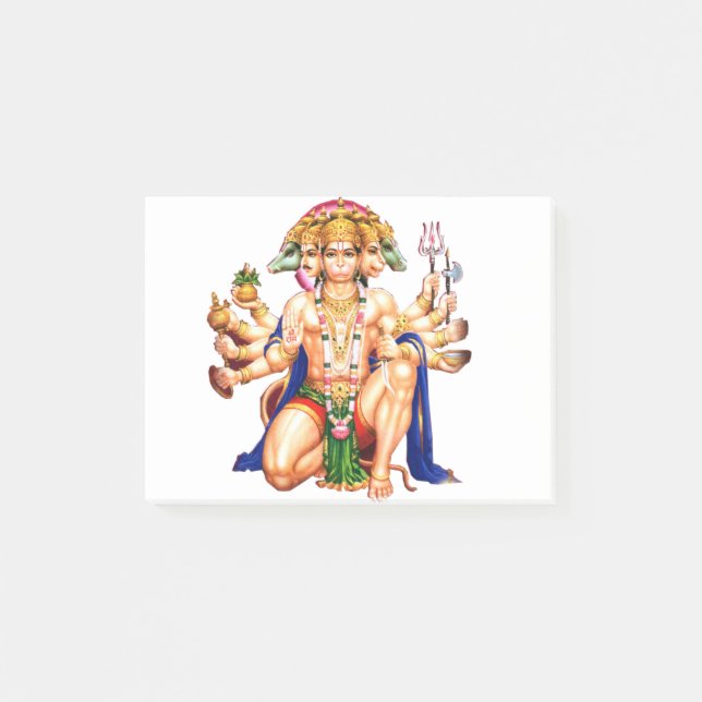 Panchmukhi Hanumji Post-it Klebezettel (Vorderseite)