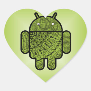 Pancho Doodle für Android™ Herz-Aufkleber