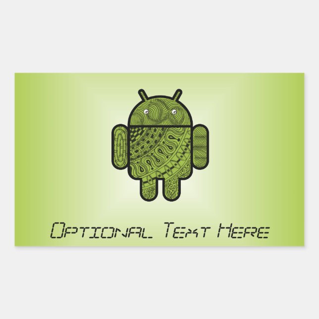 Pancho Doodle für Android™ Rechteckiger Aufkleber (Vorderseite)