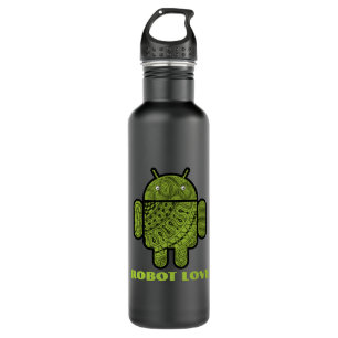 Pancho Doodle-Zeichen für den Android™-Roboter Edelstahlflasche