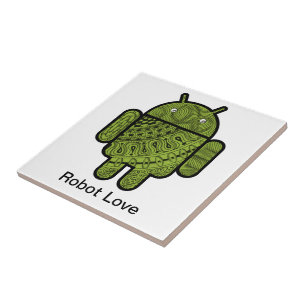 Pancho Doodle-Zeichen für den Android™-Roboter Fliese