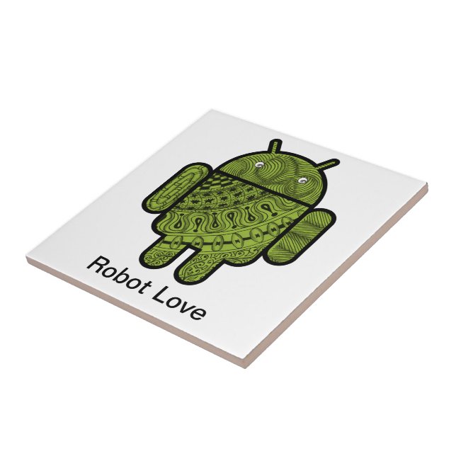Pancho Doodle-Zeichen für den Android™-Roboter Fliese (Seite)