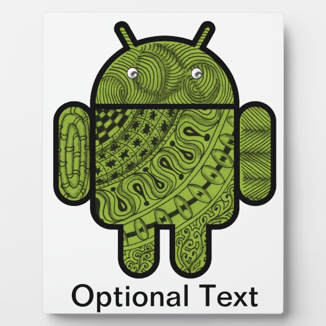 Pancho Doodle-Zeichen für den Android™-Roboter Fotoplatte (Vorderseite)