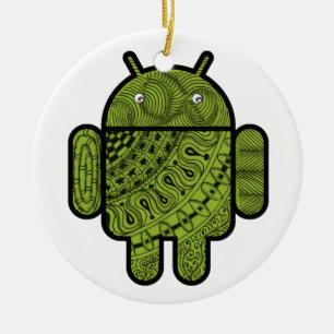 Pancho Doodle-Zeichen für den Android™-Roboter Keramikornament