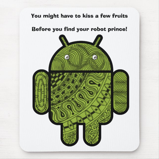 Pancho Doodle-Zeichen für den Android™-Roboter Mousepad (Vorne)