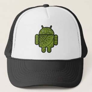 Pancho Doodle-Zeichen für den Android™-Roboter Truckerkappe