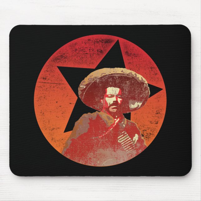 Pancho Landhaus-Vintager roter Stern Mousepad (Vorne)