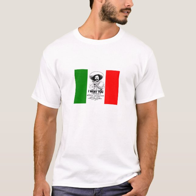 Pancho Villa Drapeau Mexicain T-shirt (Devant)