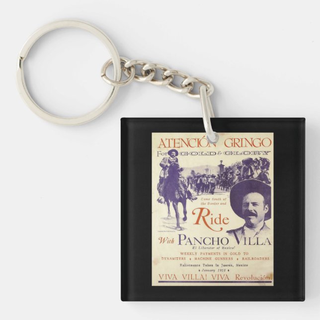 Pancho Villa 🔥 mexikanischer Held General Schlüsselanhänger (Vorderseite)