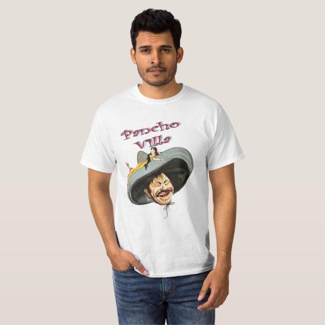 Pancho Villa 🔥 mexikanischer Held General T-Shirt (Vorne ganz)