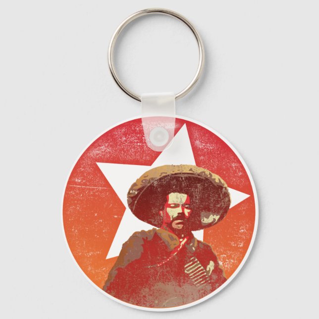 Pancho Villa Vintag Red Star Schlüsselanhänger (Vorderseite)