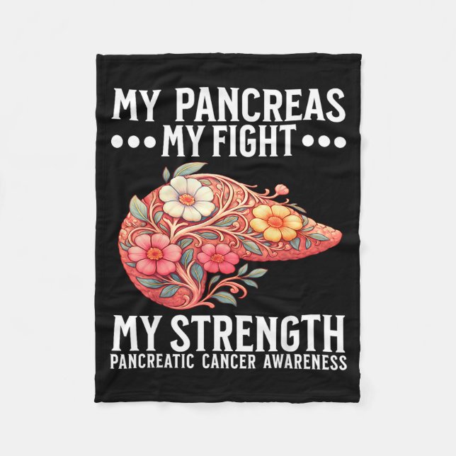 Pancreatic Cancer Awareness Pancreatic Cancer  Fleecedecke (Vorderseite)