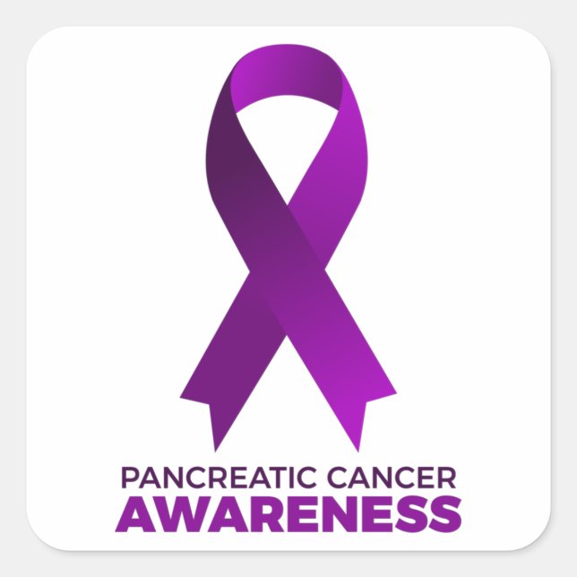 Pancreatic Cancer Awareness Quadratischer Aufkleber (Vorderseite)