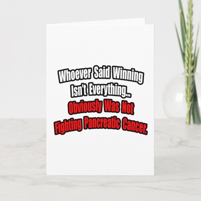 Pancreatic Cancer Quote Karte (Vorderseite)