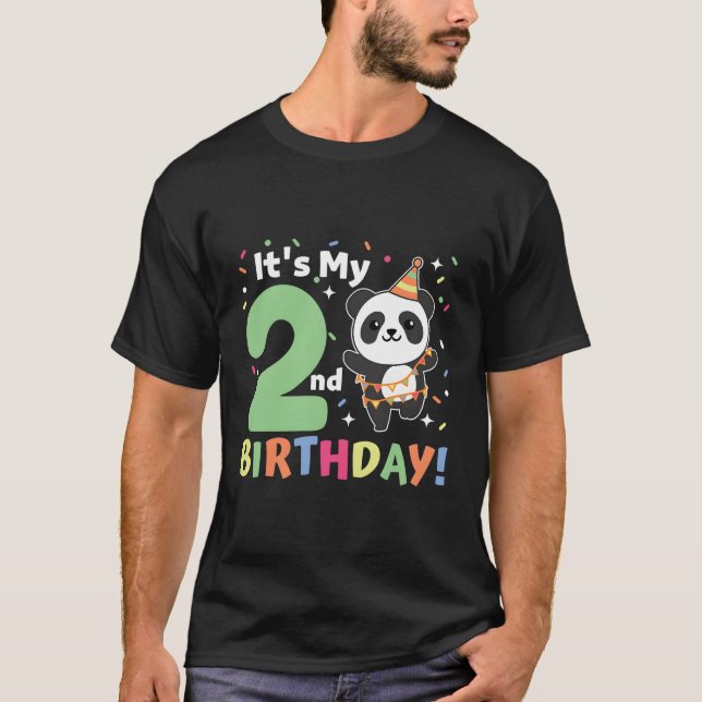Panda 2nd für zwei Panda T-Shirt (Vorderseite)