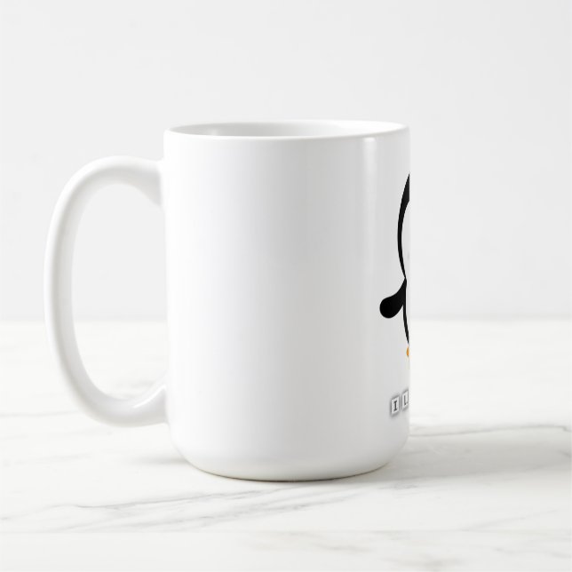 Panda à visage noir mignon sur tasse (Gauche)