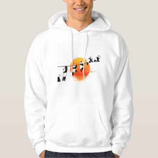 Panda-Abenteuer – Niedliche Pandas klettern hoch Hoodie