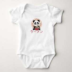 Panda Aber First Ramen Sweet Kawaii Noodle Pandas Baby Strampler