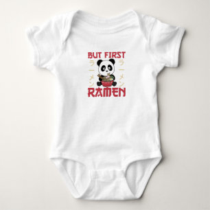Panda Aber First Ramen Sweet Kawaii Noodle Pandas Baby Strampler