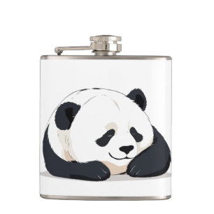 Panda Adorable Süße Tier Schlafen Entspannung Ruhe Flachmann