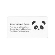 Panda-Adressetikett