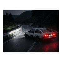 Panda AE86 Nachtregen Drift auf dem Touge Bergpass