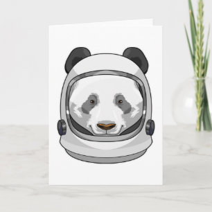 Panda als Astronaut mit Helm Karte