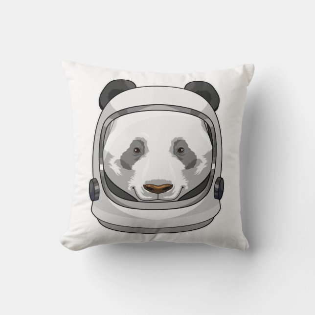 Panda als Astronaut mit Helmet Kissen (Vorderseite)