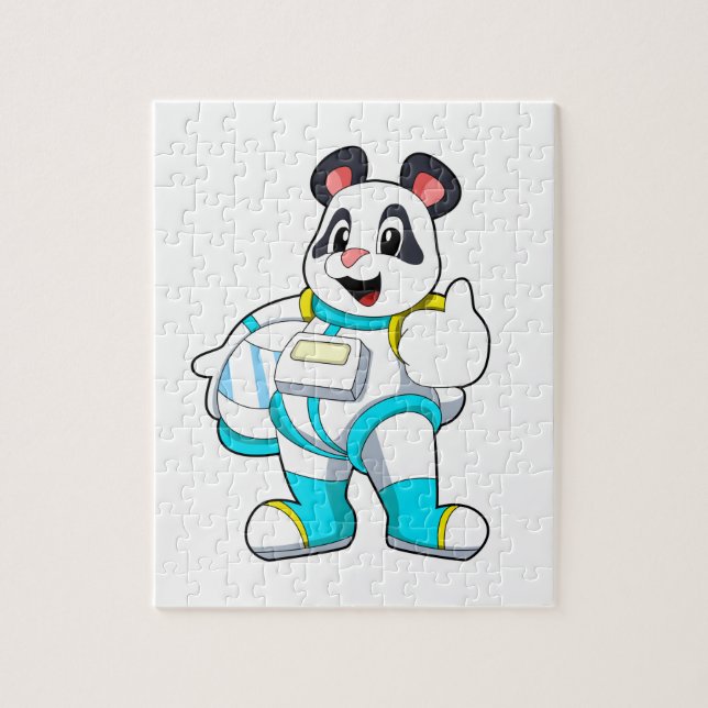 Panda als Astronaut mit Kostüm (Vertikal)
