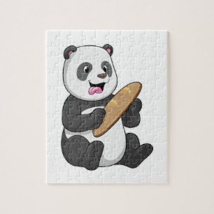 Panda als Baker mit Brot
