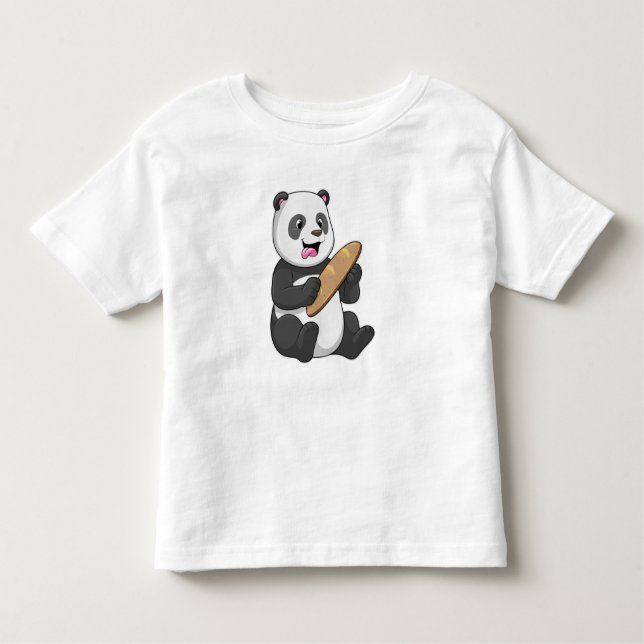 Panda als Baker mit Brot Kleinkind T-shirt (Vorderseite)