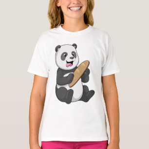 Panda als Baker mit Brot T-Shirt
