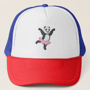 Panda als Ballerina im Ballett Truckerkappe