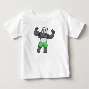 Panda als Bodybuilder an der Bodybuilding Baby T-shirt