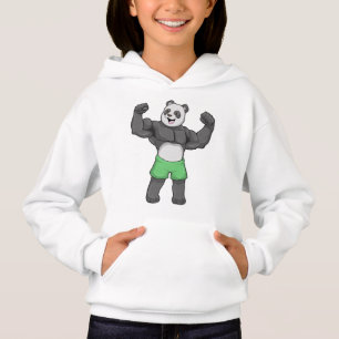 Panda als Bodybuilder an der Bodybuilding Hoodie