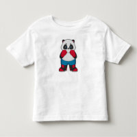 Panda als Boxer mit Boxhandschuhen