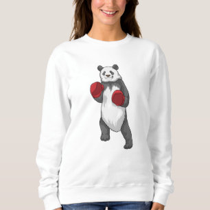 Panda als Boxer mit Boxhandschuhen Sweatshirt