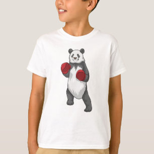 Panda als Boxer mit Boxhandschuhen T-Shirt