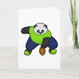 Panda als Fußballspieler mit Fußball Karte