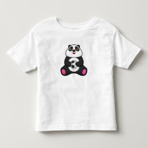 Panda als Fußballspieler mit Fußball Kleinkind T-shirt