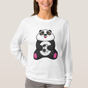 Panda als Fußballspieler mit Fußball T-Shirt