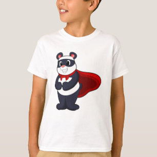 Panda als Held mit Mask & Cape T-Shirt