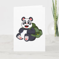 Panda als Hiker mit Rucksack